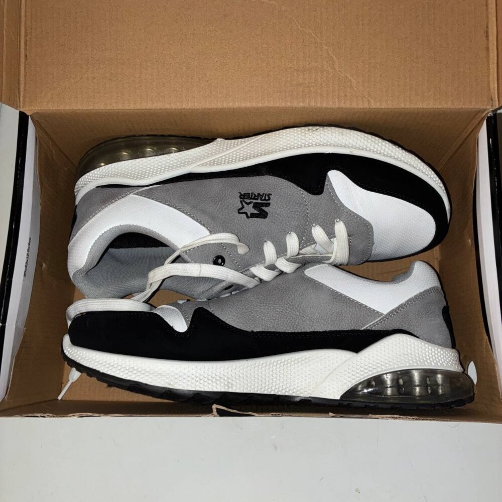 Starter Running Casual Shoes Size 10.5 Athletic Style Black, White & Gray